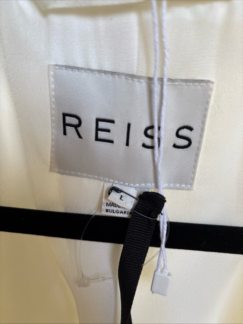 NWT Reiss Georgie Contrast Trim Open Jacket Blazer Size Large - Picture 2 of 12